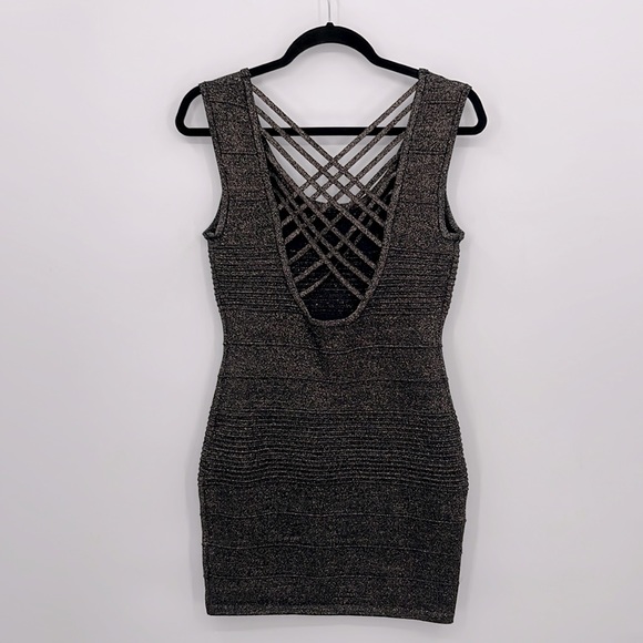 QED London Glitter Mini Dress - Picture 3 of 4